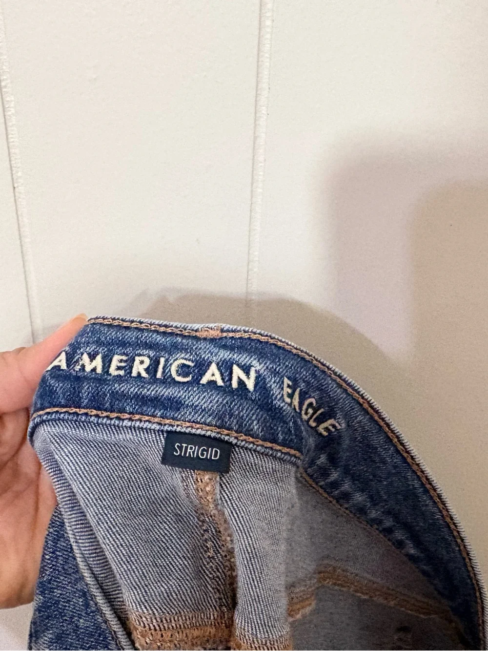 American Eagle Perfect Bermuda Shorts Women’s 16 Strigid Stretch Denim 8” Blue